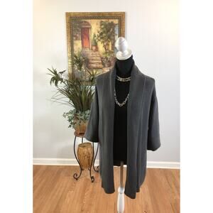 Gap Women's Size Small Tunic Knit Sweater Cardigan Open Raglan Sleeve Gray